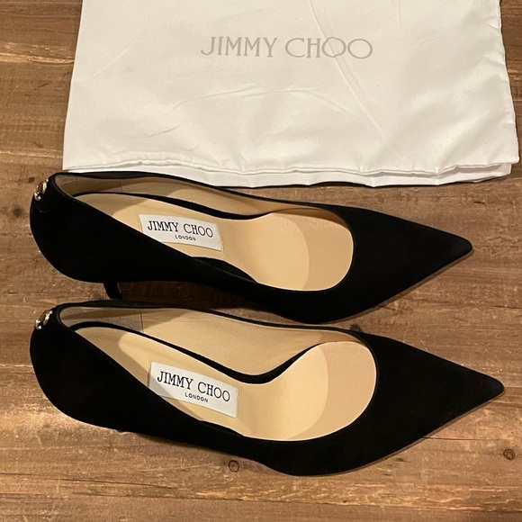 Jimmy Choo Black Love 85 Suede Pumps - 38.5 - Picture 6 of 14